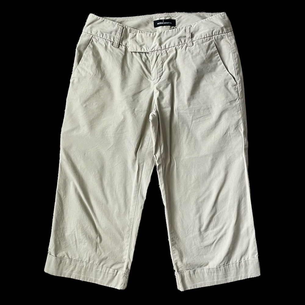 Moda International Khaki Wide-Leg Capris